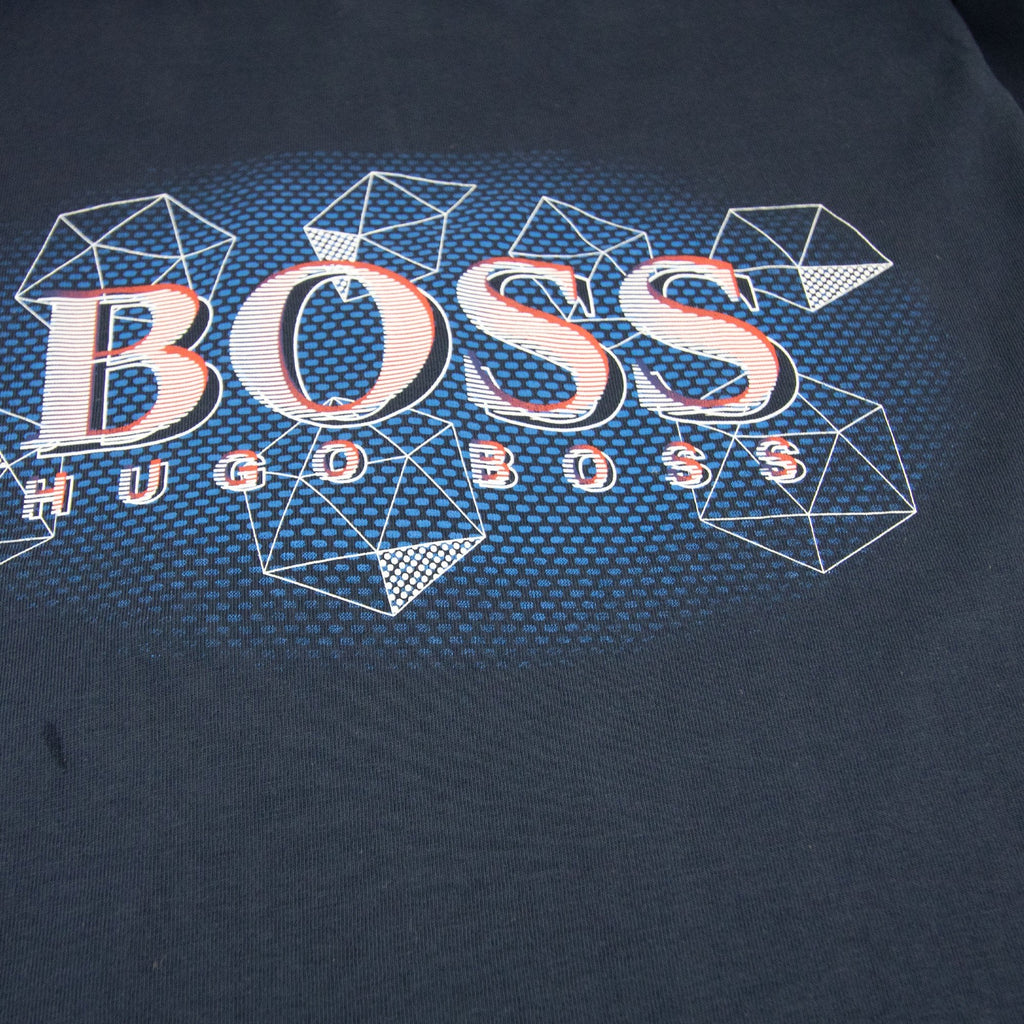 Hugo Boss Kids Logo L/s T Shirt Navy
