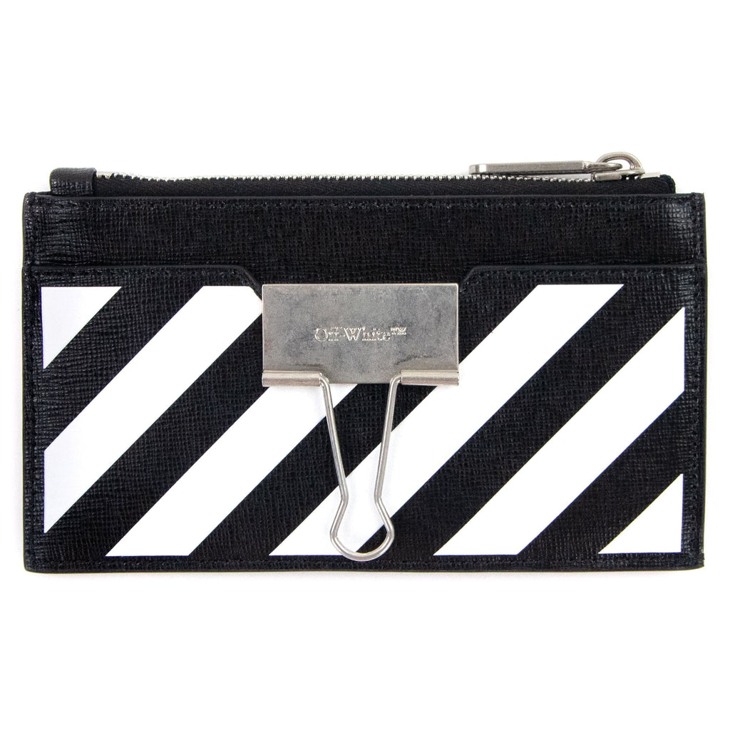 Off White Binder Card Case Black/White