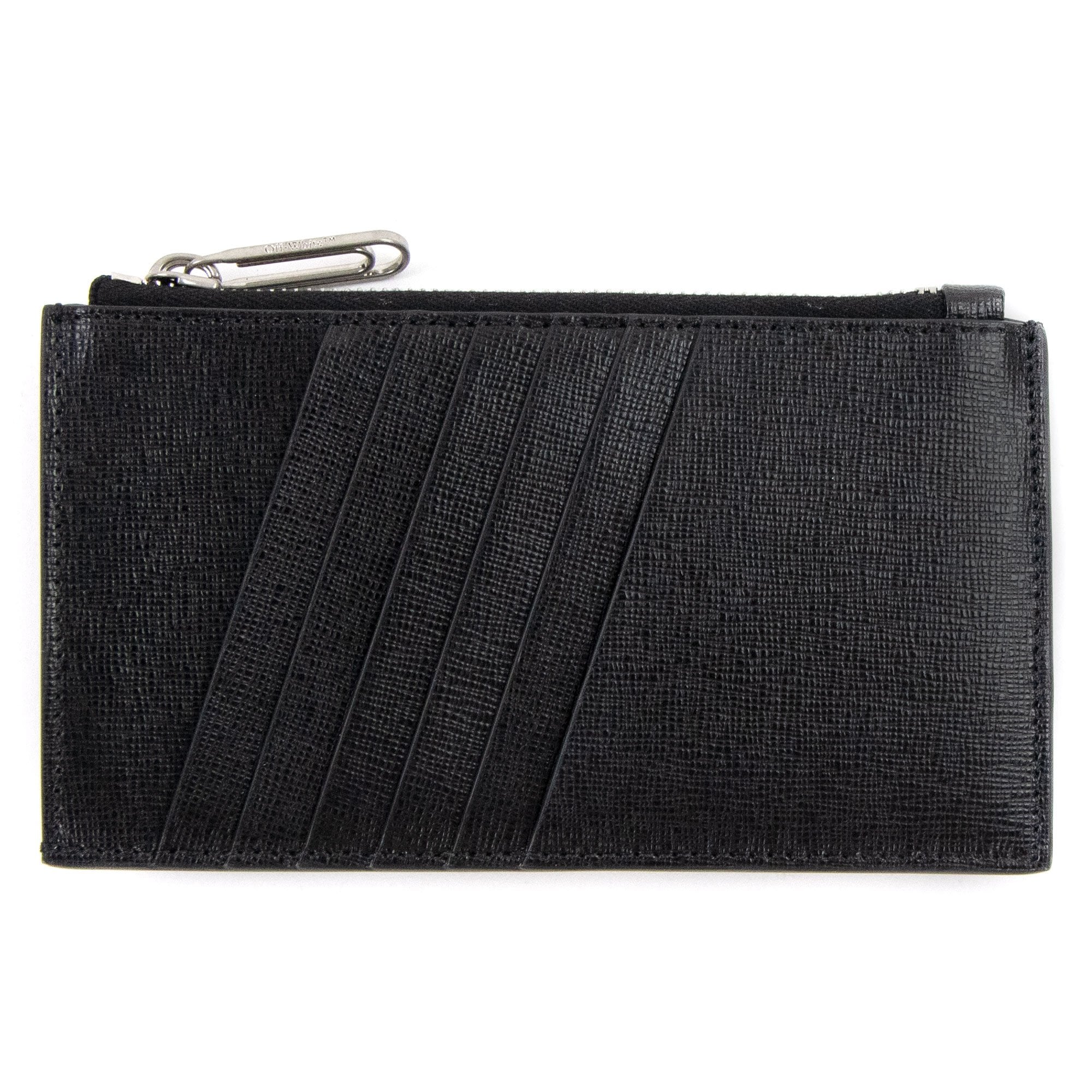 Off White Binder Card Case Black/White