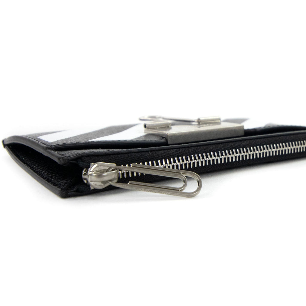 Off White Binder Card Case Black/White
