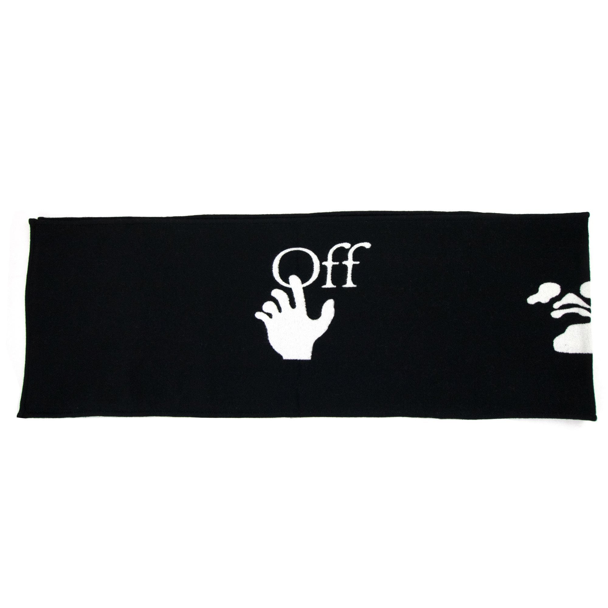 Off White Hand Logo Scarf Black/white
