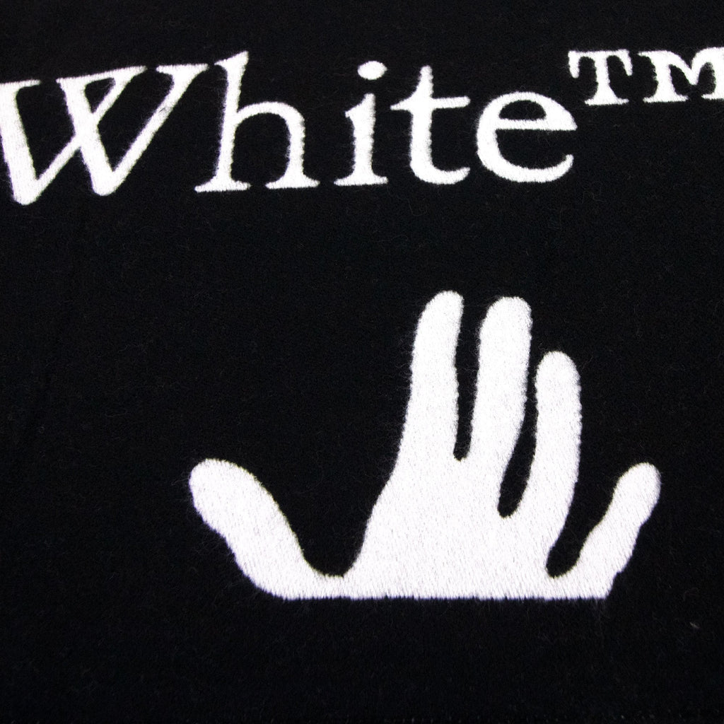 Off White Hand Logo Scarf Black/white
