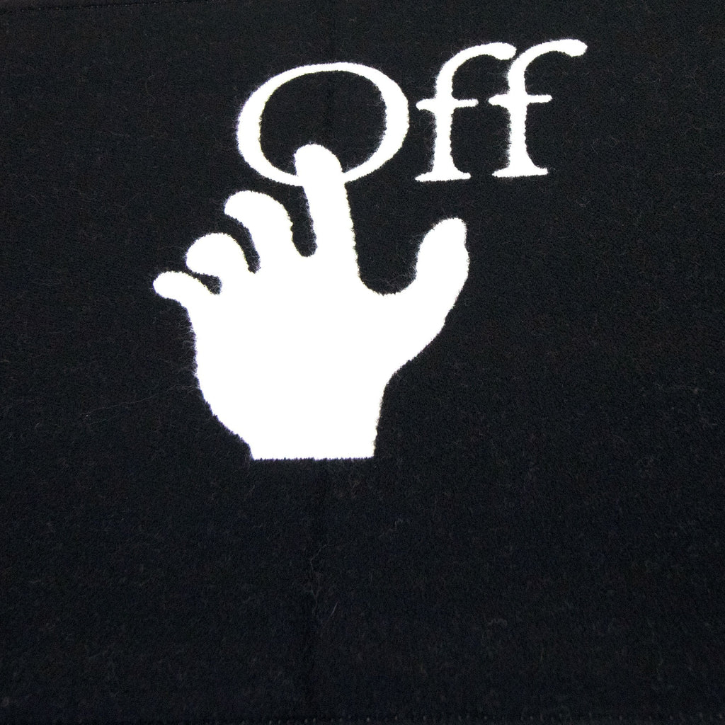Off White Hand Logo Scarf Black/white