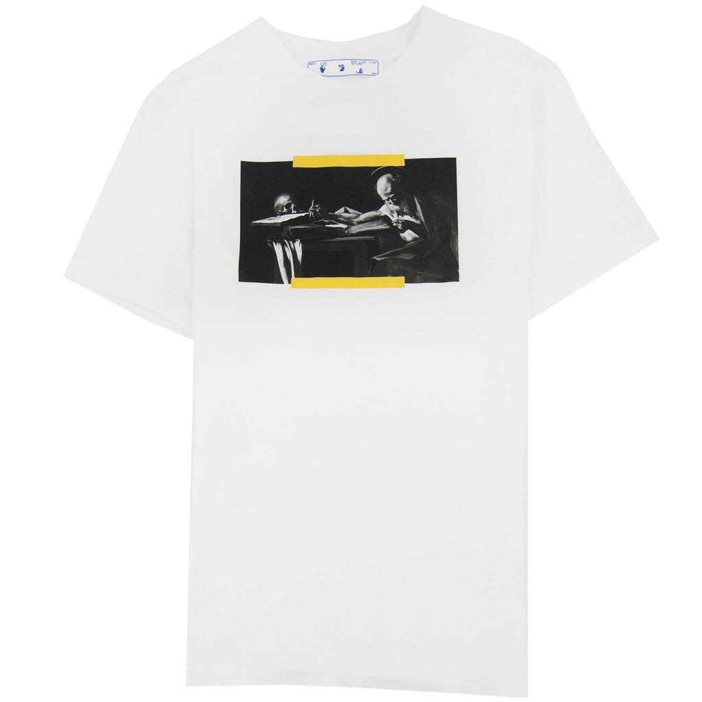 Off White Carav Painting S/s Slim T Shirt White Multi