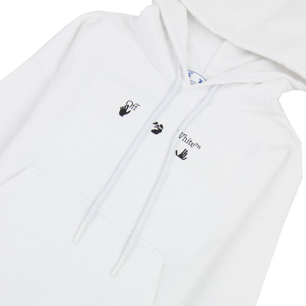 Off White Negative Mark Skate Hoodie White/black