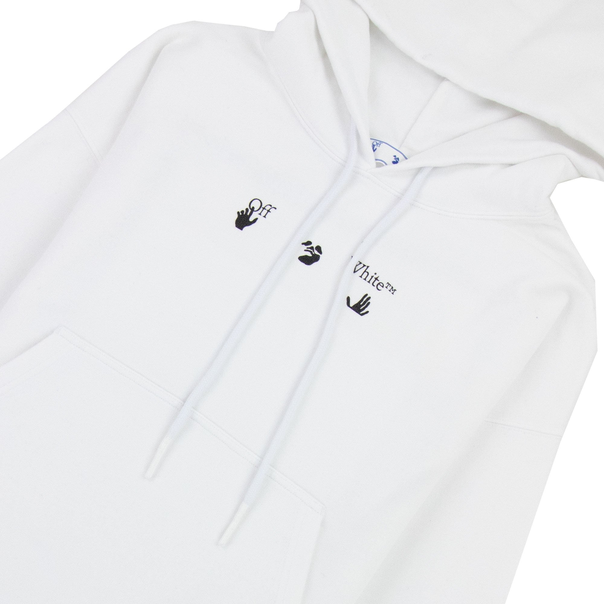 Off White Negative Mark Skate Hoodie White/black