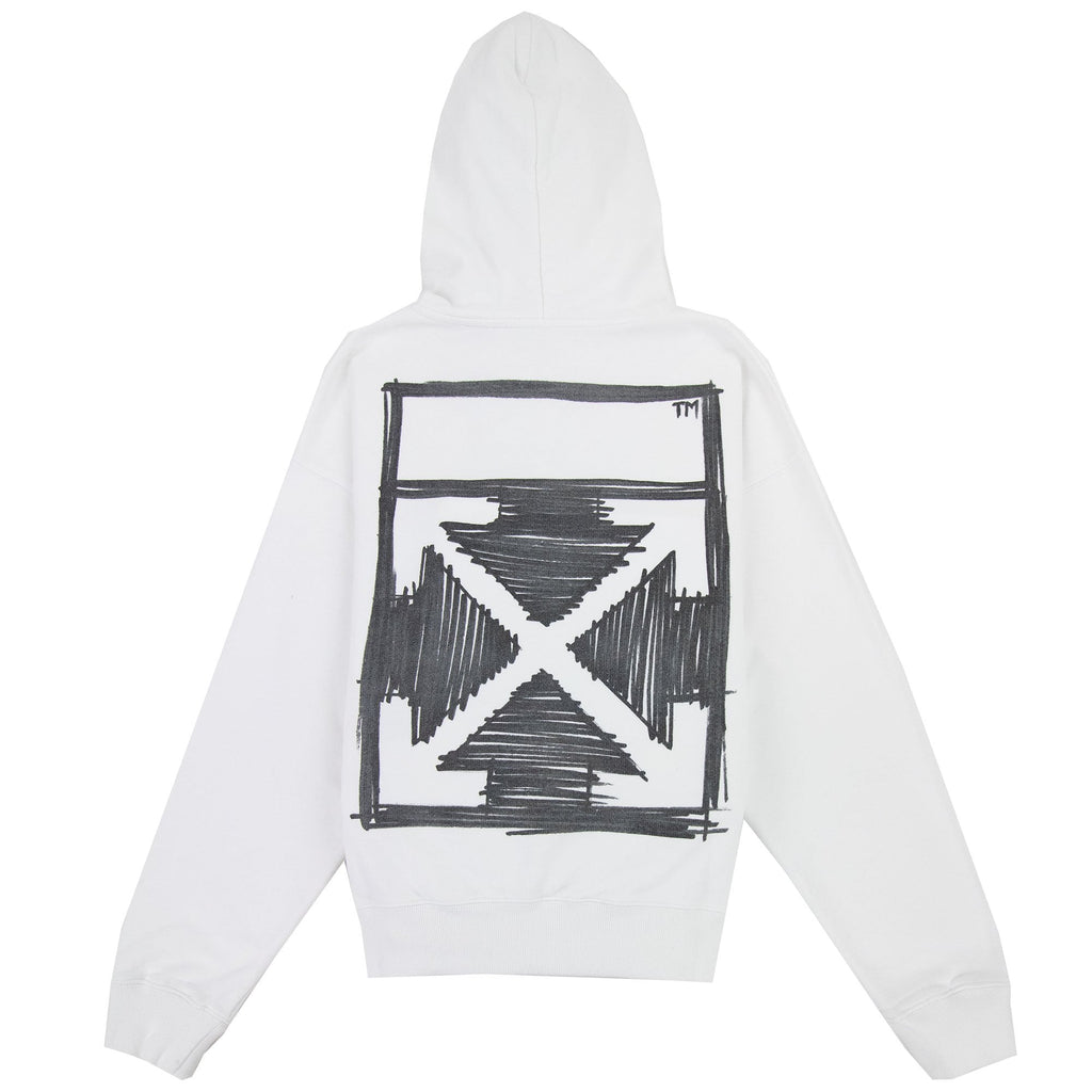 Off White Negative Mark Skate Hoodie White/black