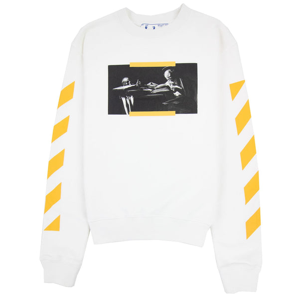 Off White Carav Painting Slim Crewneck Sweatshirt White Multi – Onu