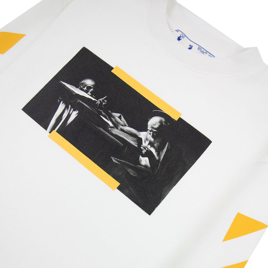 Off White Carav Painting Slim Crewneck Sweatshirt White Multi