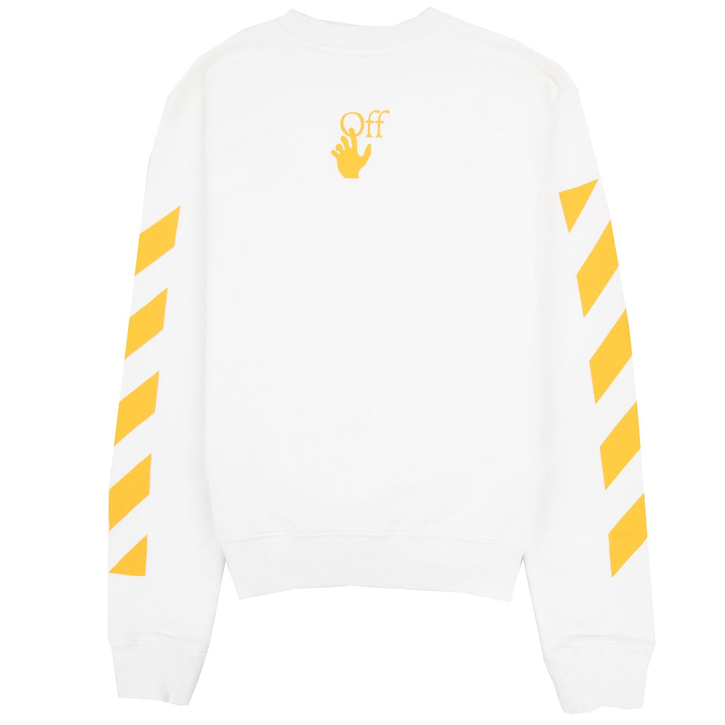 Off White Carav Painting Slim Crewneck Sweatshirt White Multi