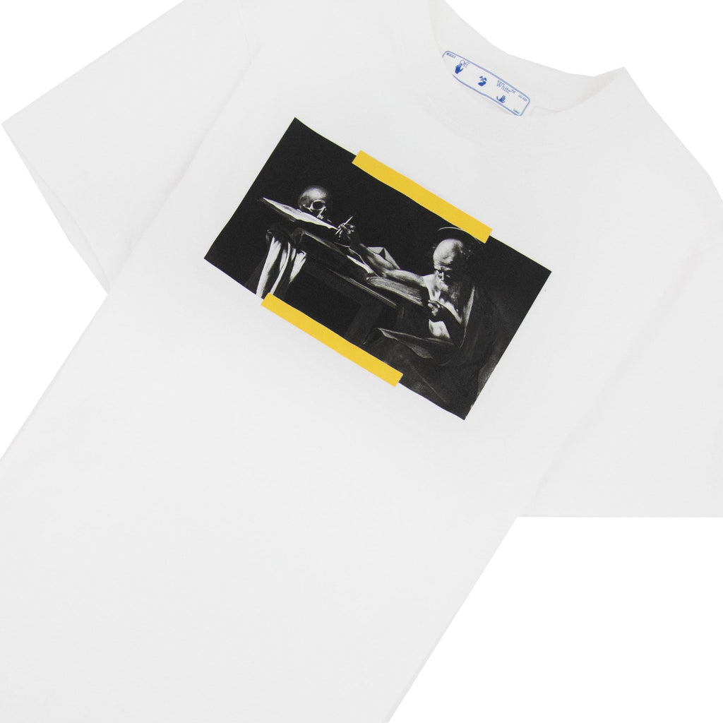 Off White Carav Painting S/s Slim T Shirt White Multi