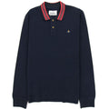 Vivienne Westwood Long Sleeve Classic Stripe Collar Polo Navy