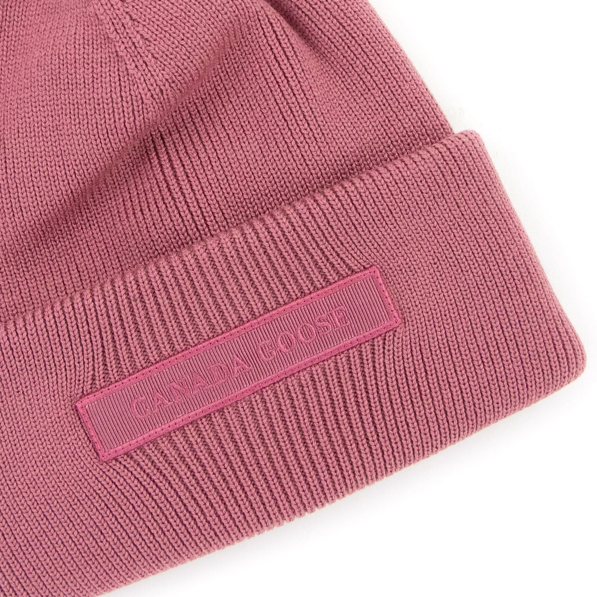 Canada Goose Tonal Emblem Beanie Soft Mauve