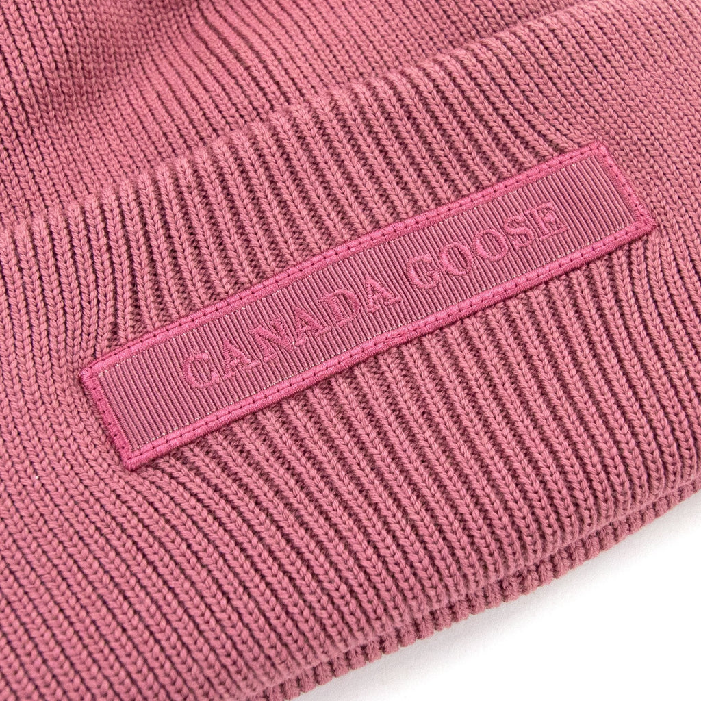 Canada Goose Tonal Emblem Beanie Soft Mauve