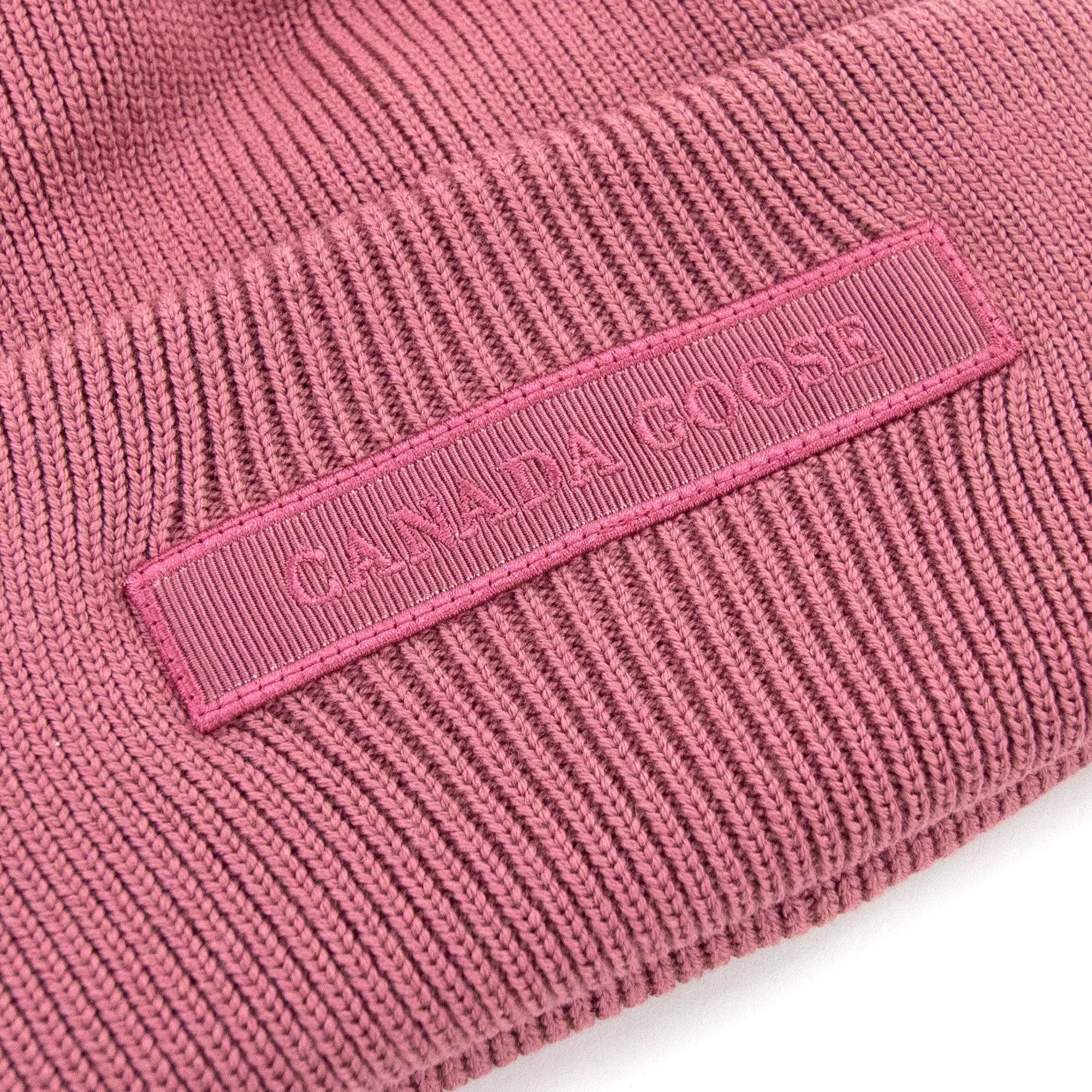 Canada Goose Tonal Emblem Beanie Soft Mauve