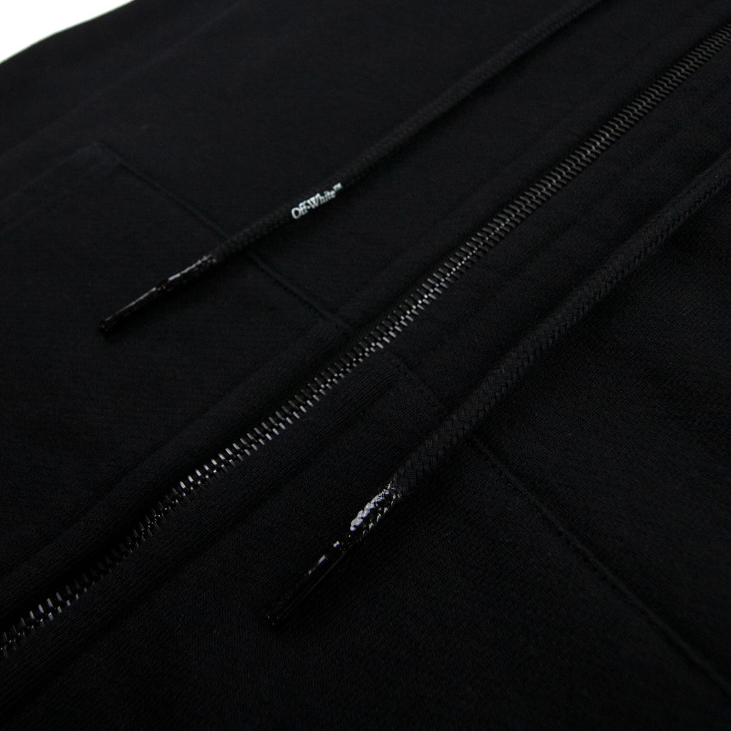 Off White Ow Logo Slim Zip Hoody Black/white