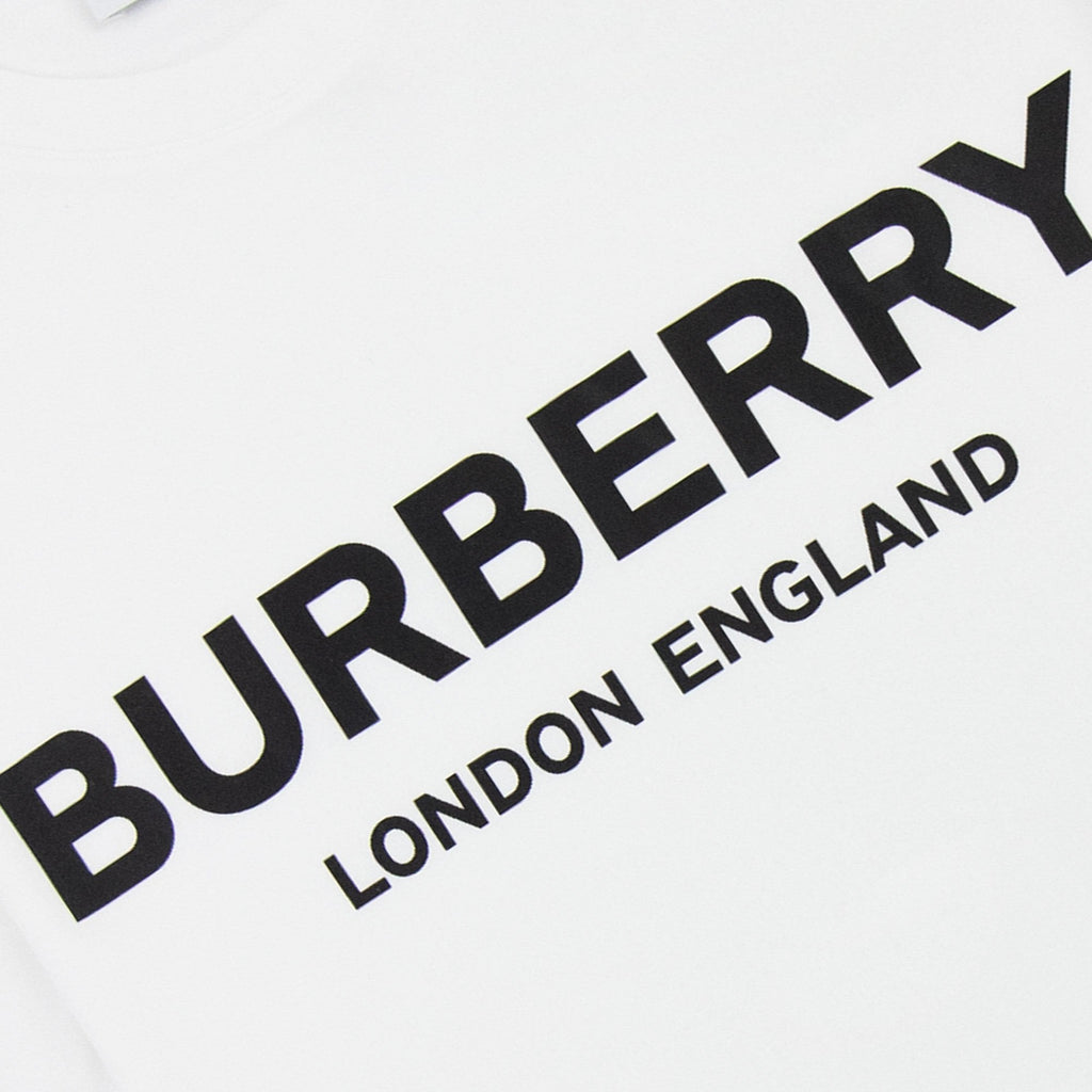 Burberry Logo Print T Shirt White