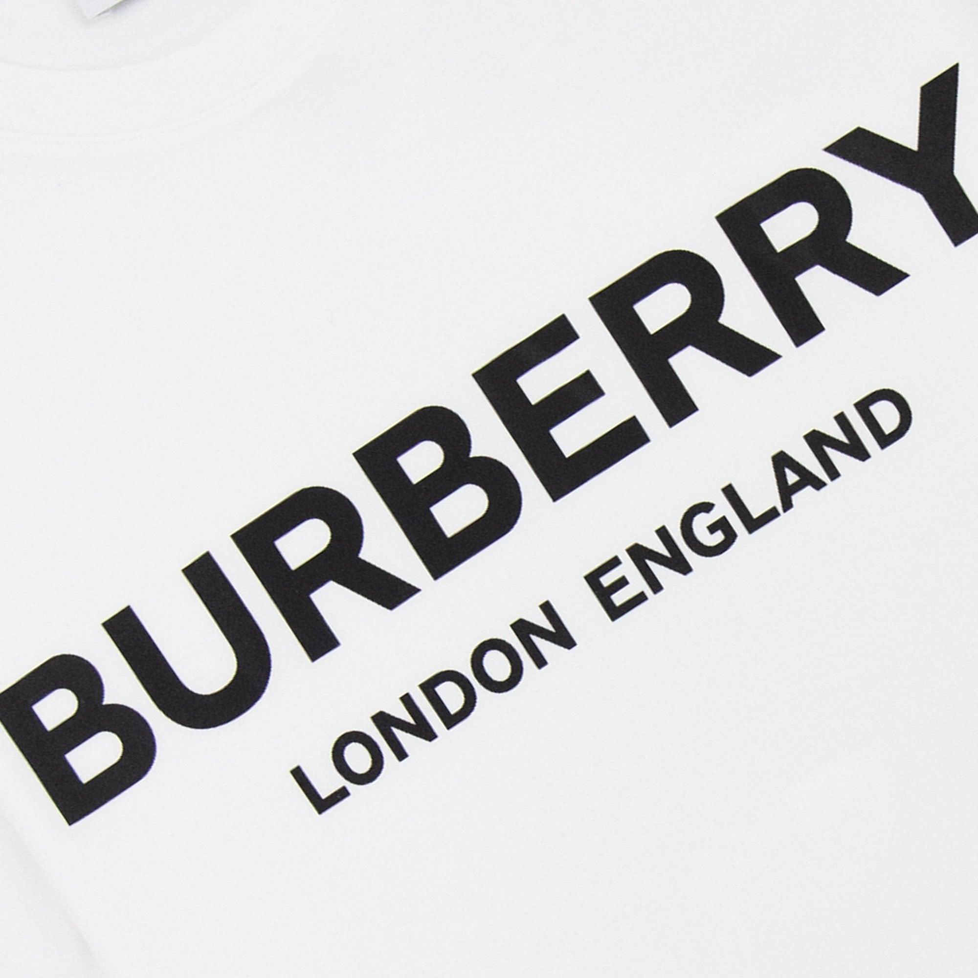 Burberry Logo Print T Shirt White