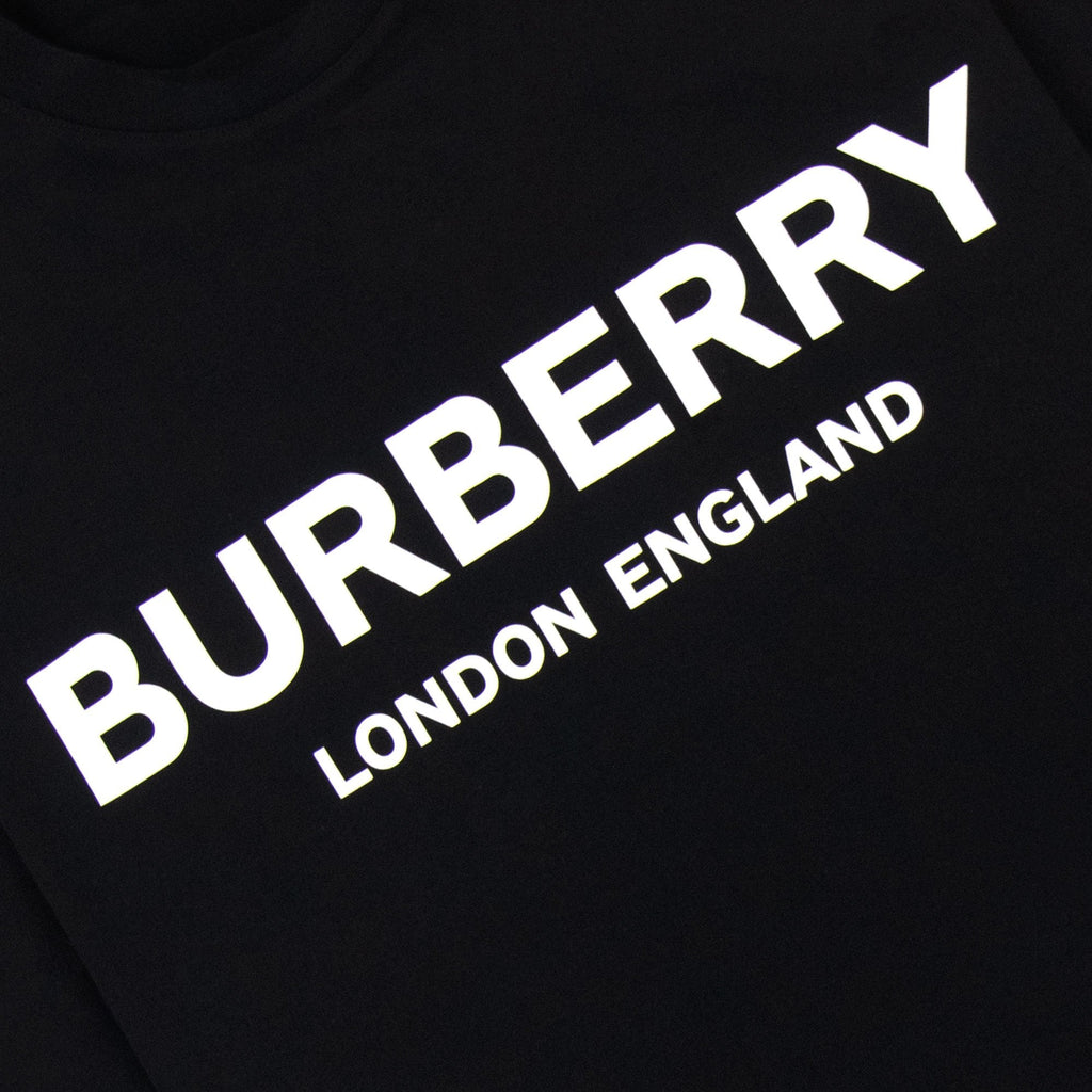 Burberry Logo Print T Shirt Black