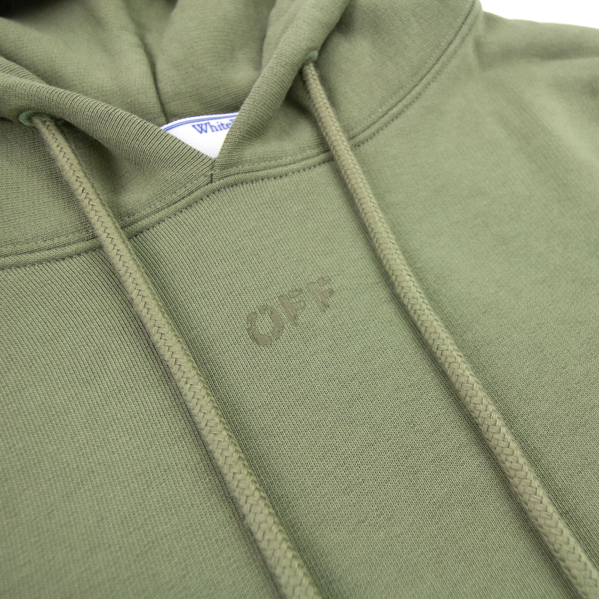 Off White Rubber Arrow Slim Hoodied Sweatshirt Green