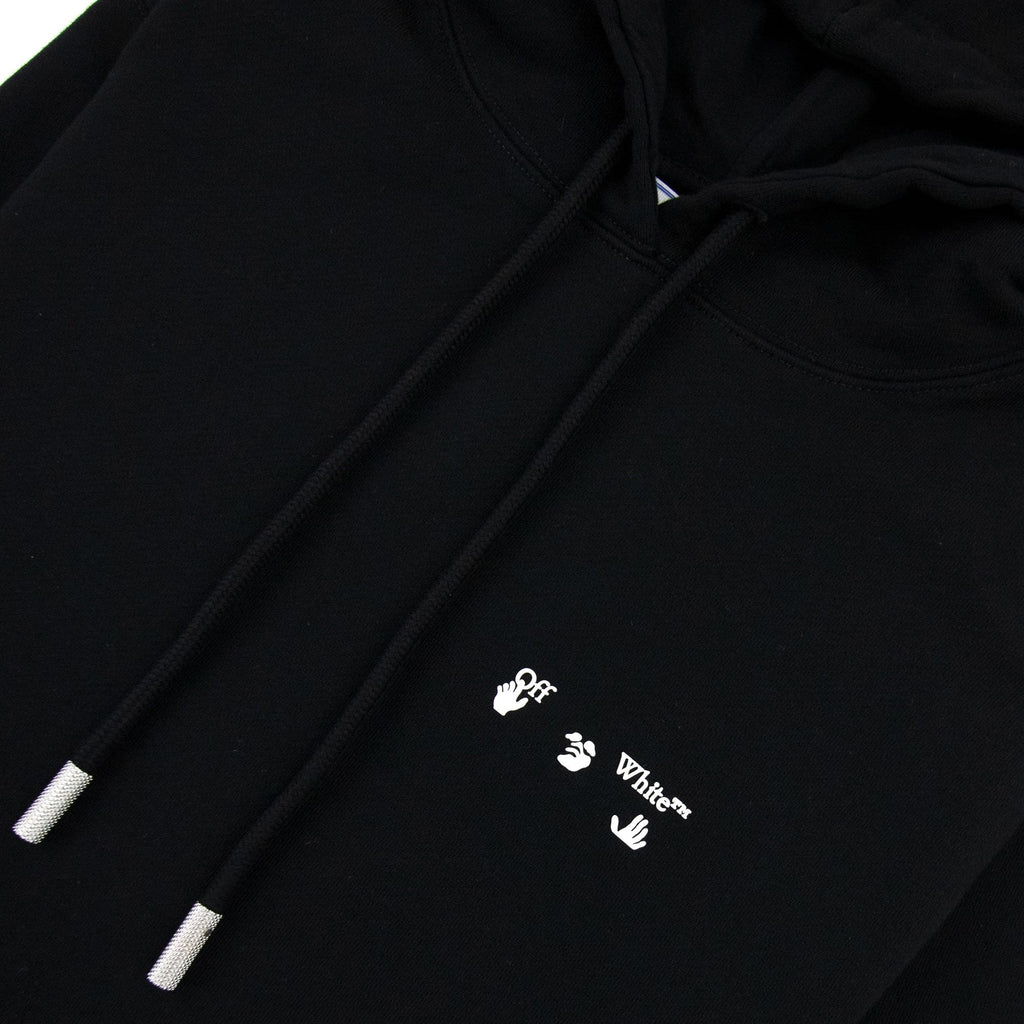 Off White Women Ow Logo Reg Hoodied Sweatshirt Black/white