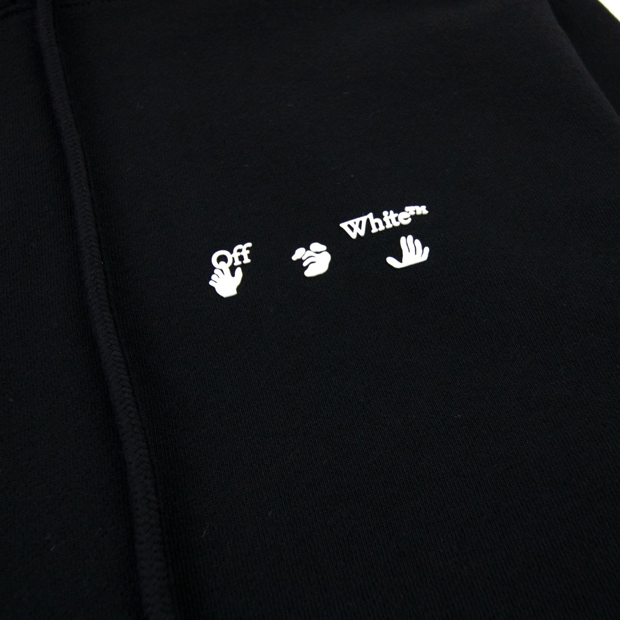 Off White Women Ow Logo Reg Hoodied Sweatshirt Black/white