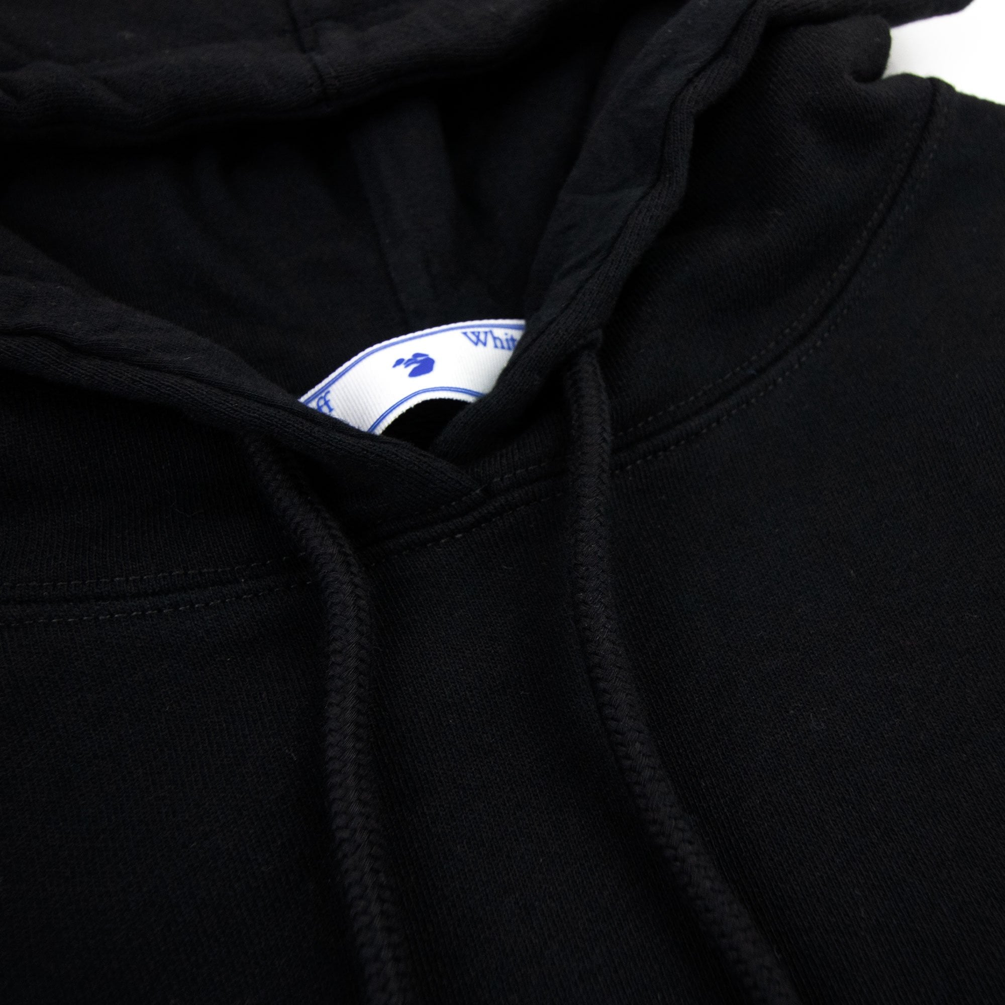 Off White Women Ow Logo Reg Hoodied Sweatshirt Black/white