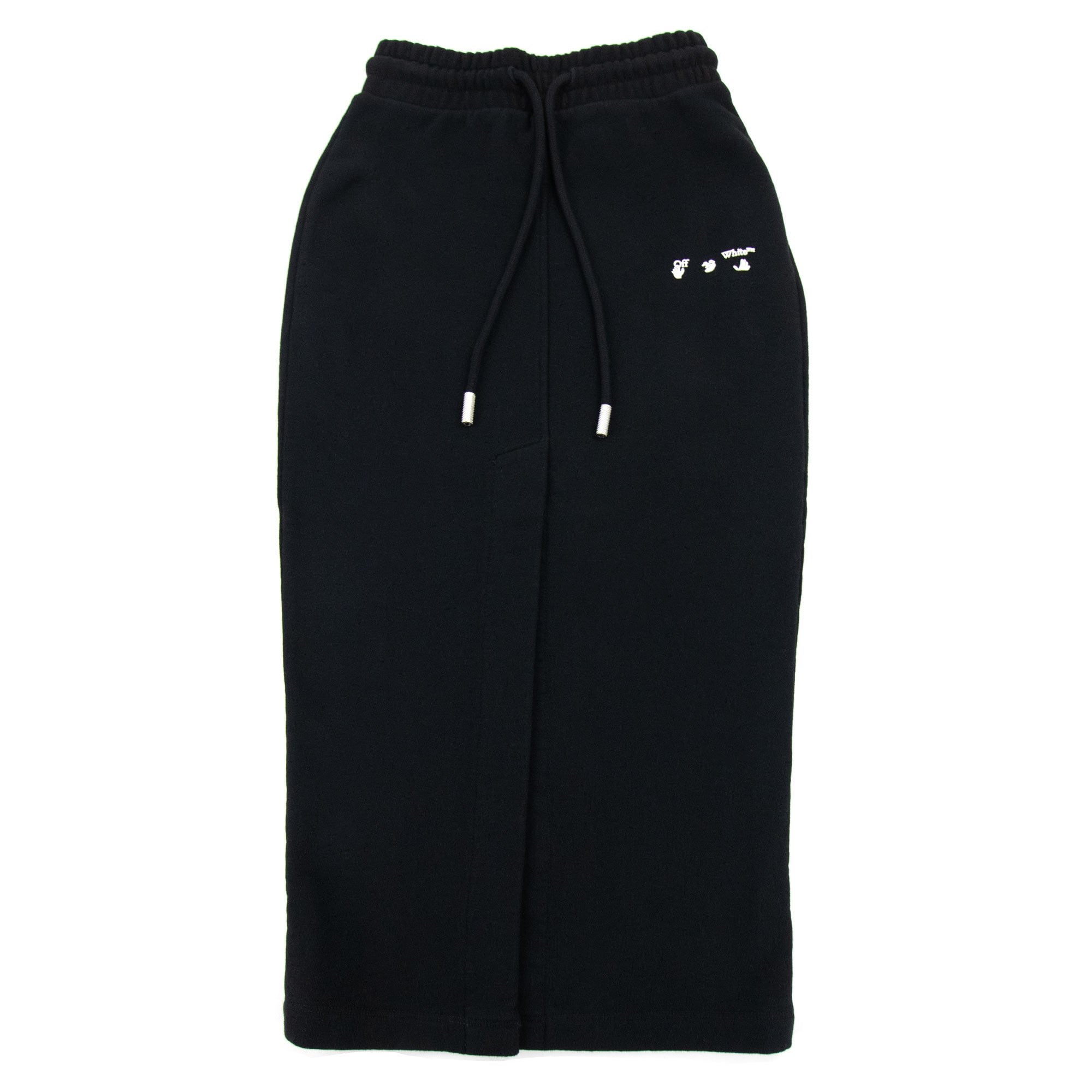 Off White Women Logo Midi Skirt Black/white