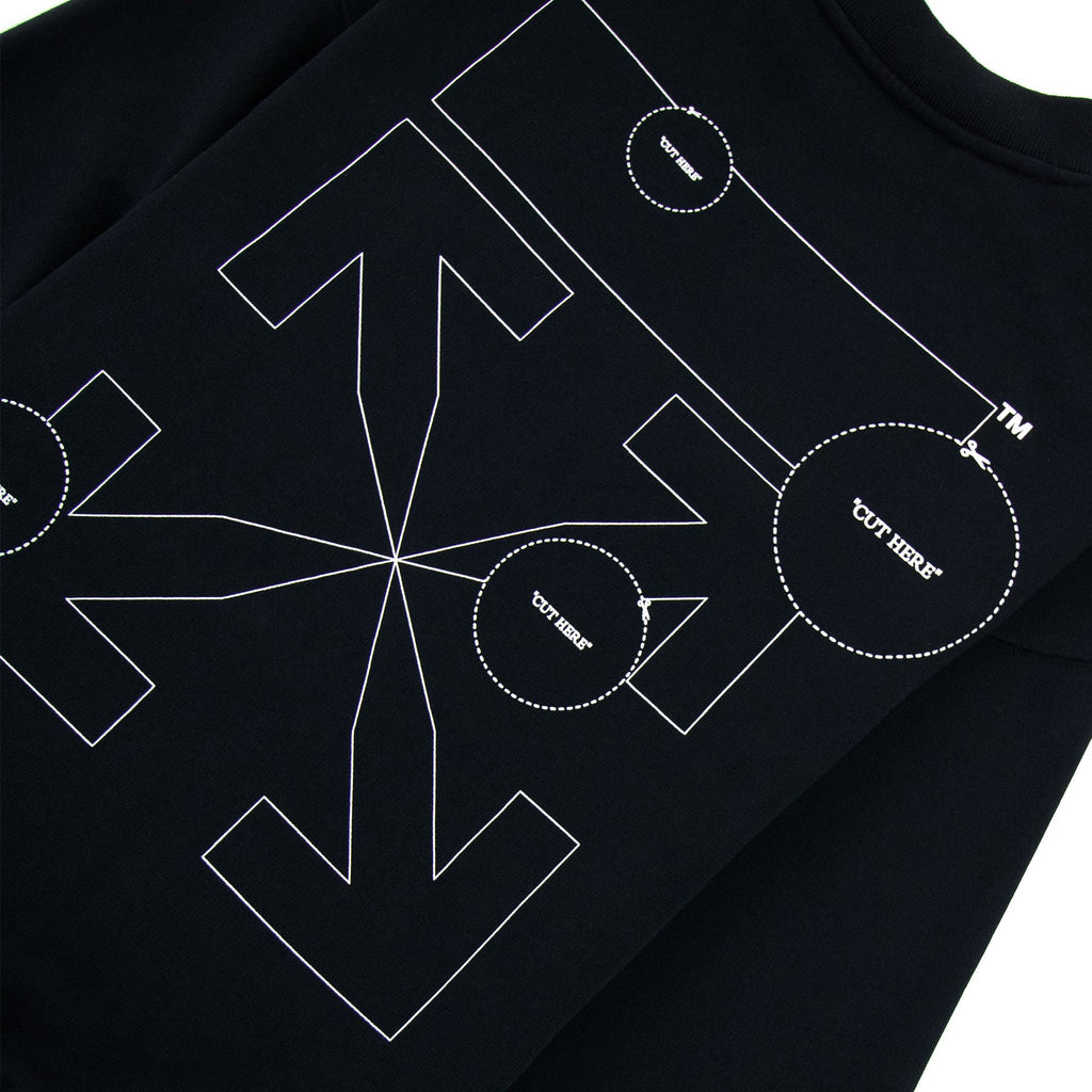 Off White Cut Here Arrow Skate Sweatshirt Black/white