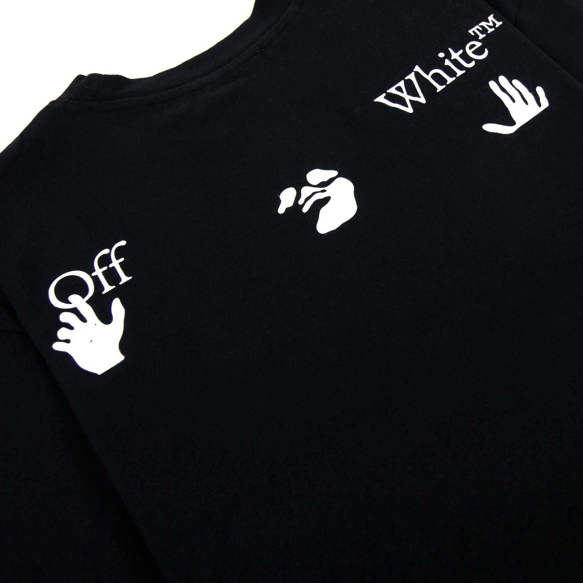 Off White Hand Logo S/s Skate T Shirt Black/white
