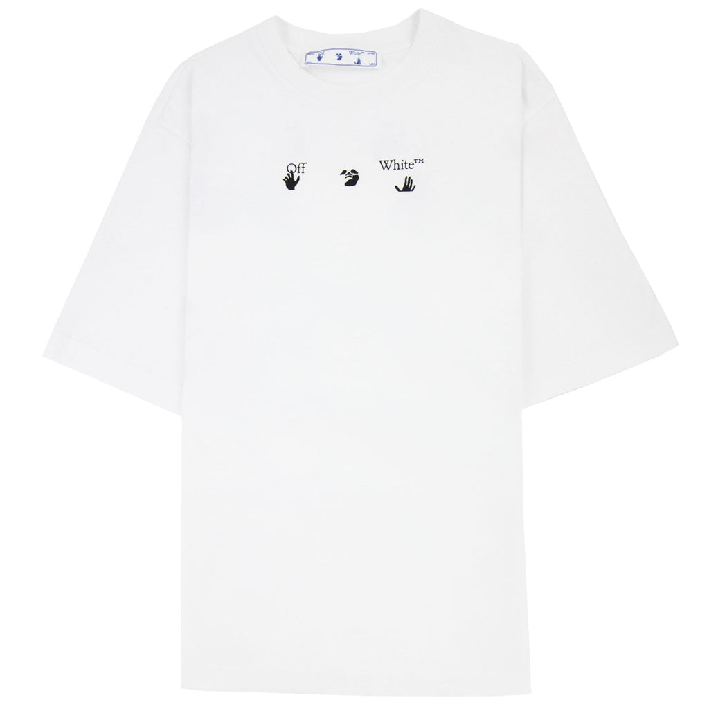 Off White Paint Splat Arrow S/s Skat T Shirt White/black