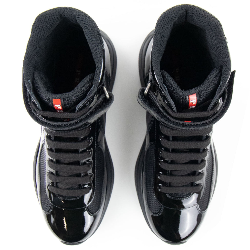 Prada America's Cup Bike High Top Sneaker Boot Nero