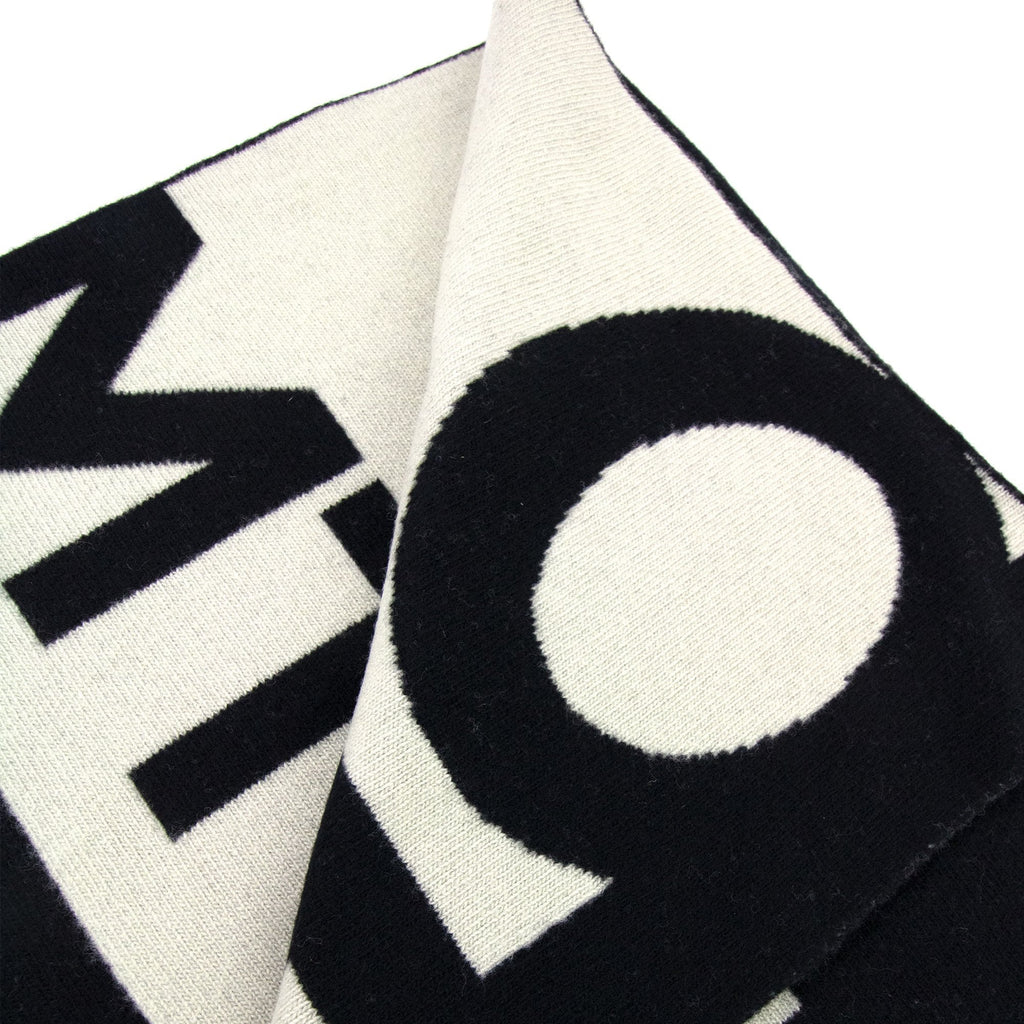 Off White Women Logo Felted Wool Scarf Black/grey