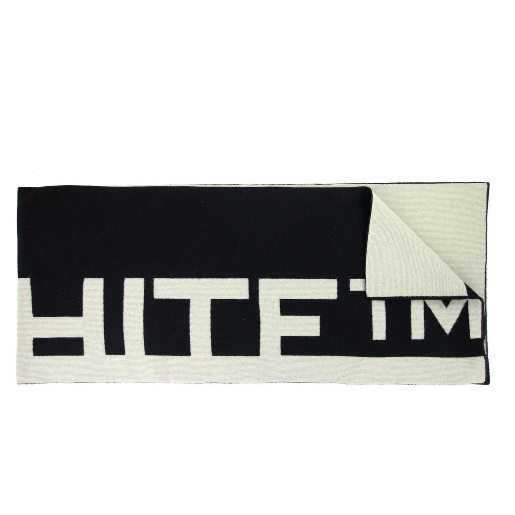 Off White Women Logo Felted Wool Scarf Black/grey