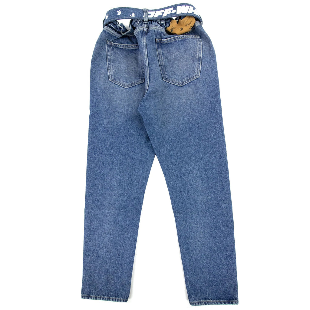 Off White Low Crotch Jeans Medium Blue