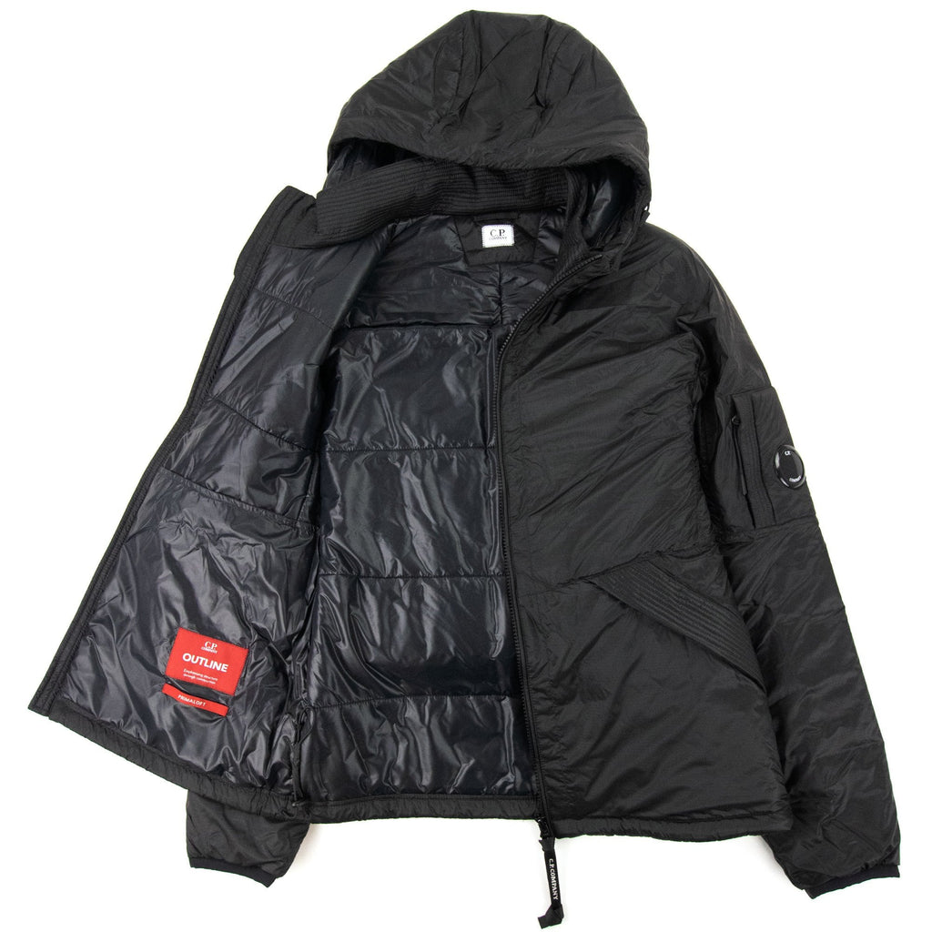 Cp Company Dd Shell Padded Shell Hooded Jacket Black 999
