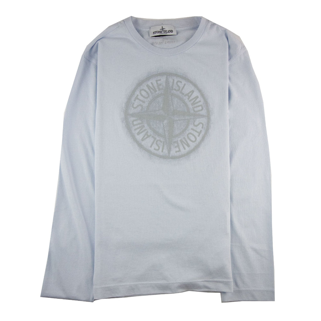 Stone Island Junior 21154 Compass L/s T Shirt Pale Blue V0040