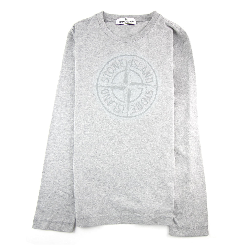 Stone Island Junior 21154 Compass L/s T Shirt Grey V1064