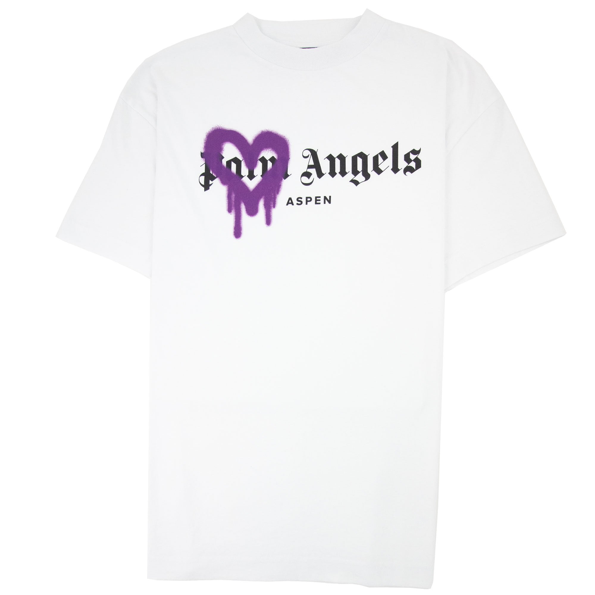 Palm Angels Aspen Sprayed T Shirt White/purple