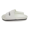 Balenciaga Logo Pool Sliders White