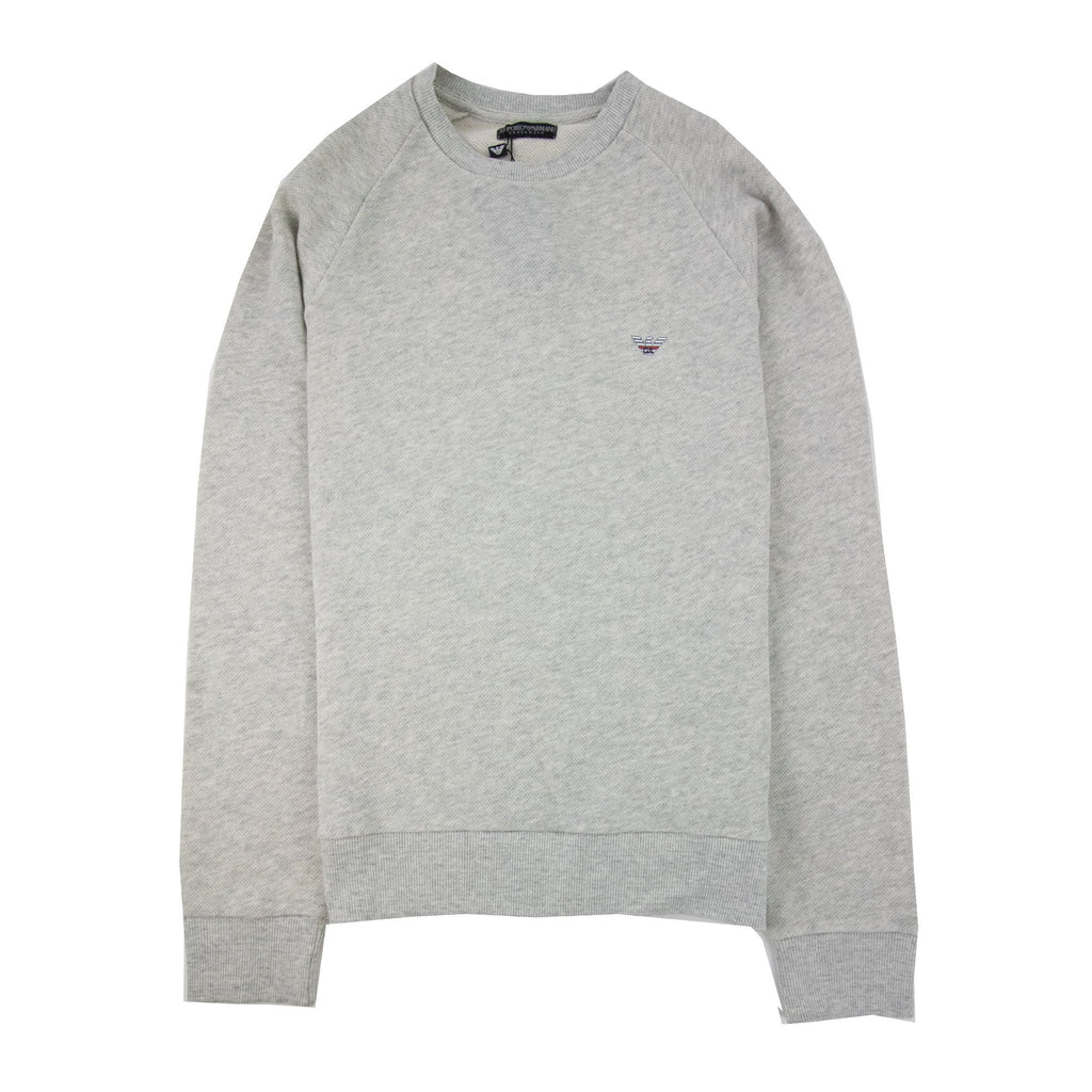 Emporio Armani Eagle Logo Light Fleece Sweatshirt Grey Marl