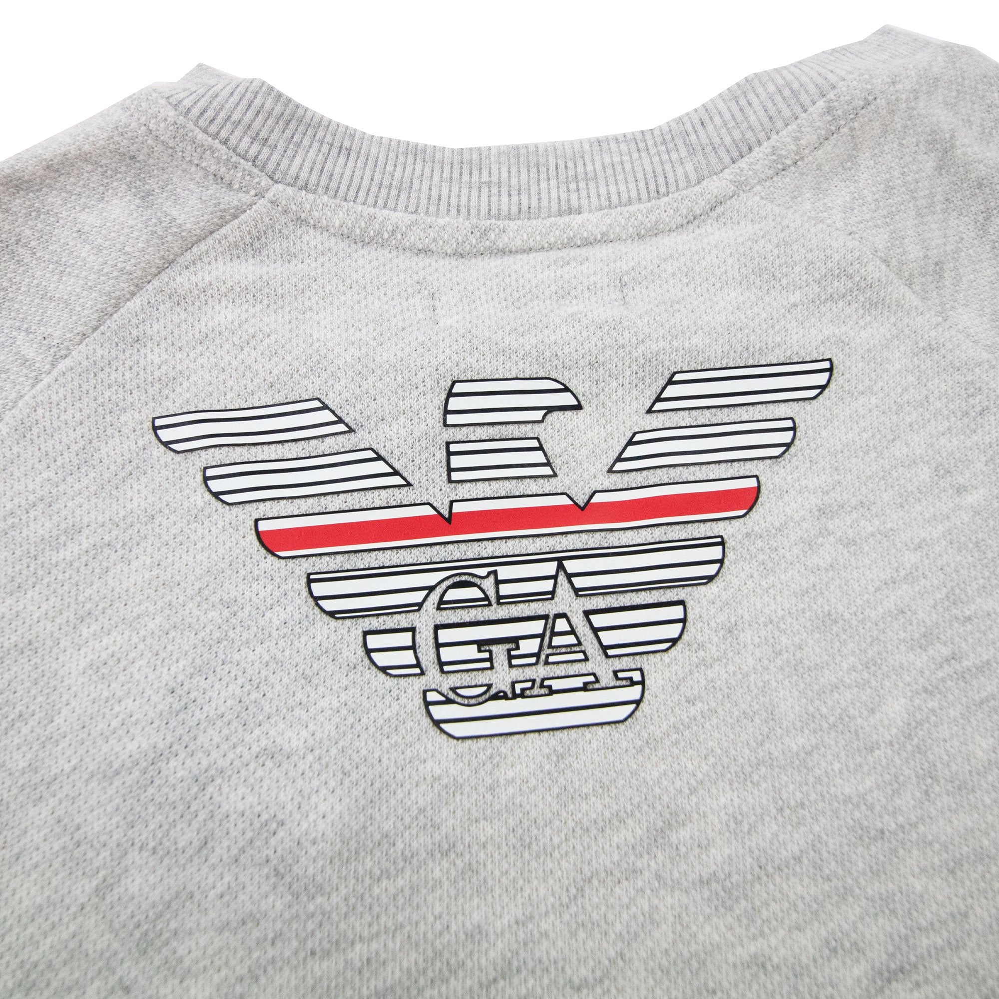 Emporio Armani Eagle Logo Light Fleece Sweatshirt Grey Marl