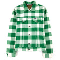 Palm Angels Curved Logo Check Jacket Green 310
