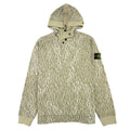 Stone Island 653e3 Cotton Fleece Rain Camo Print Ecru