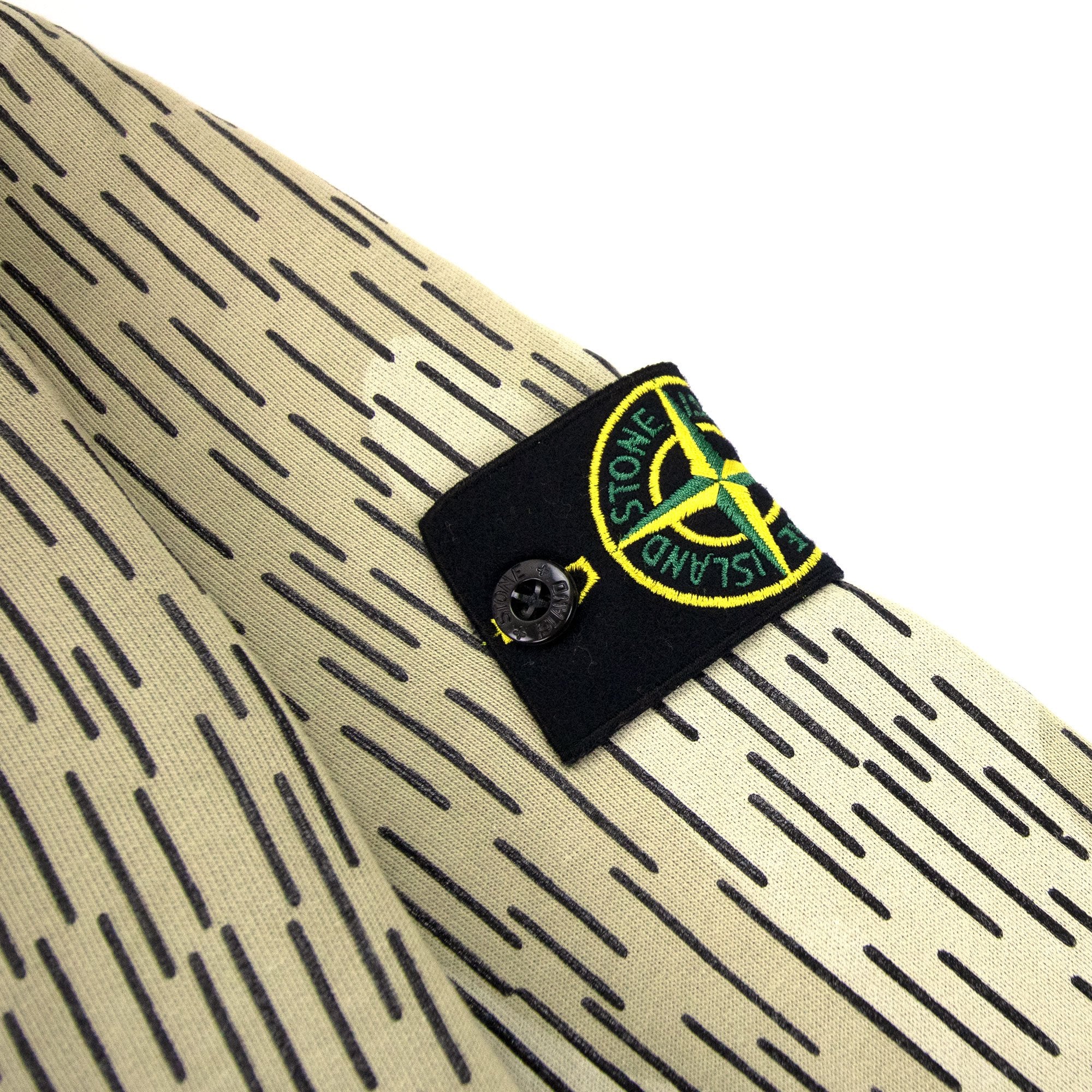 Stone Island 653e3 Cotton Fleece Rain Camo Print Ecru