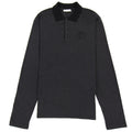Versace Collection Embroidered Medusa Logo L/s Polo Black