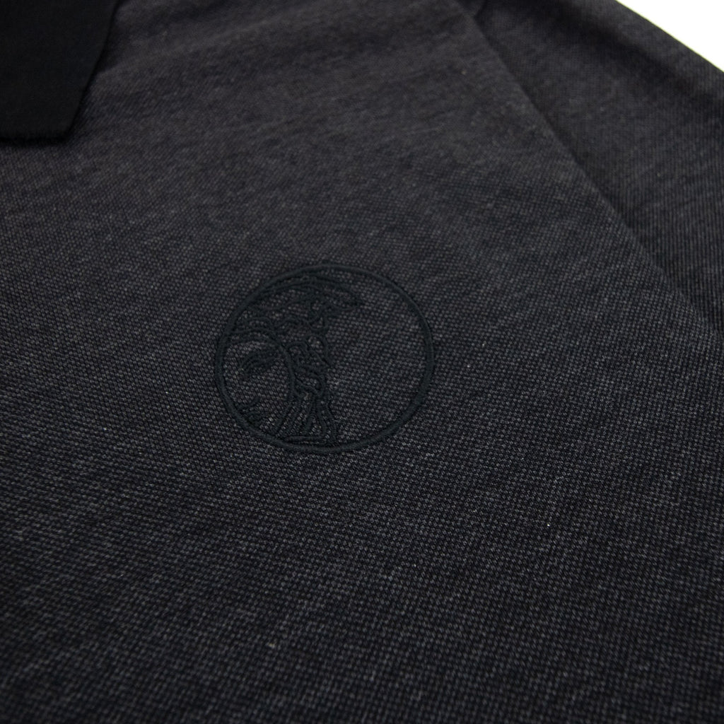 Versace Collection Embroidered Medusa Logo L/s Polo Black