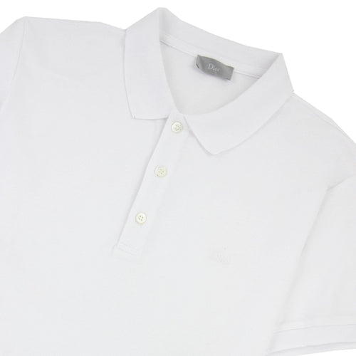 Christian Dior Dior Chest Logo Polo S/s White