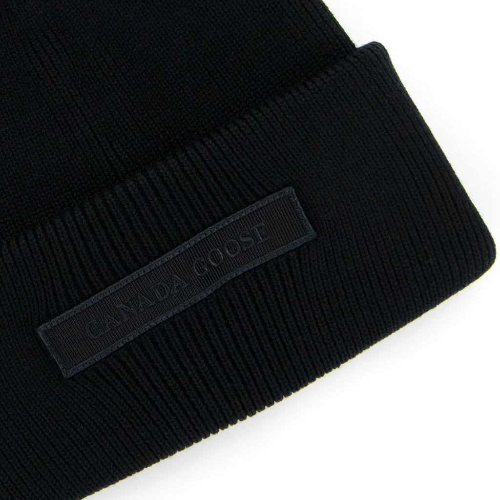 Canada Goose Tonal Emblem Beanie Black