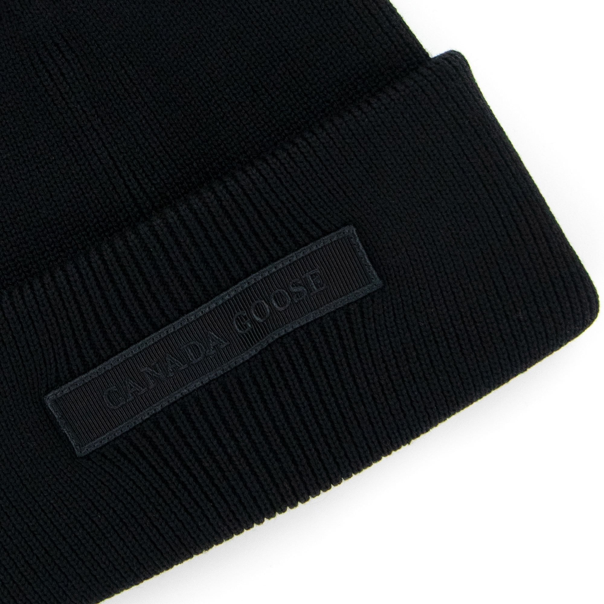 Canada Goose Tonal Emblem Beanie Black